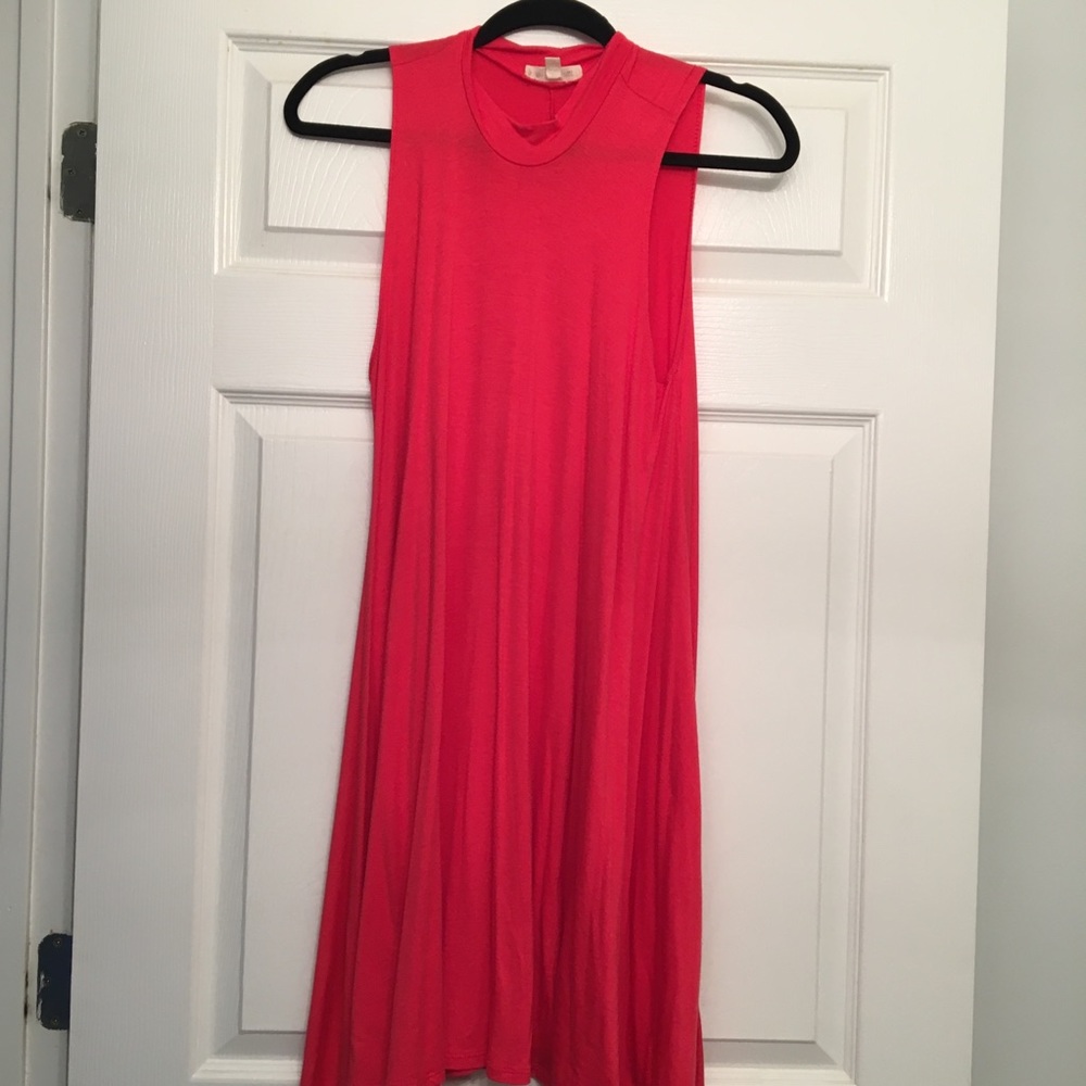 Coral Sleeveless T-Shirt Dress Size Large